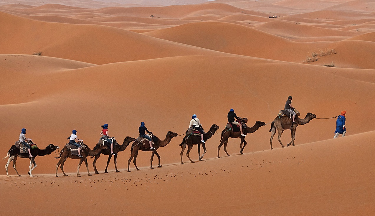 Circuit-desert-départ-de-Marrakech-balade-dromadaire-desert-maroc-1